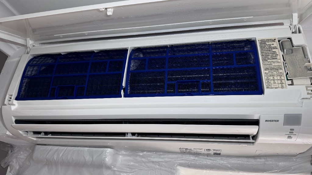 Clean filters reinstalled after washing