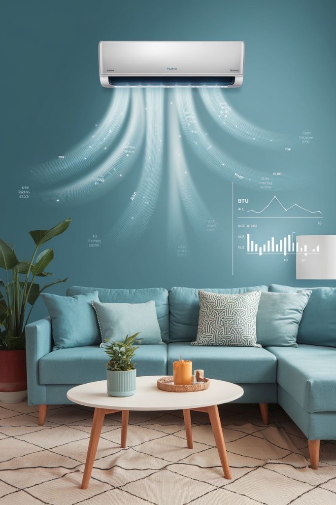 Mini split cooling airflow in living room