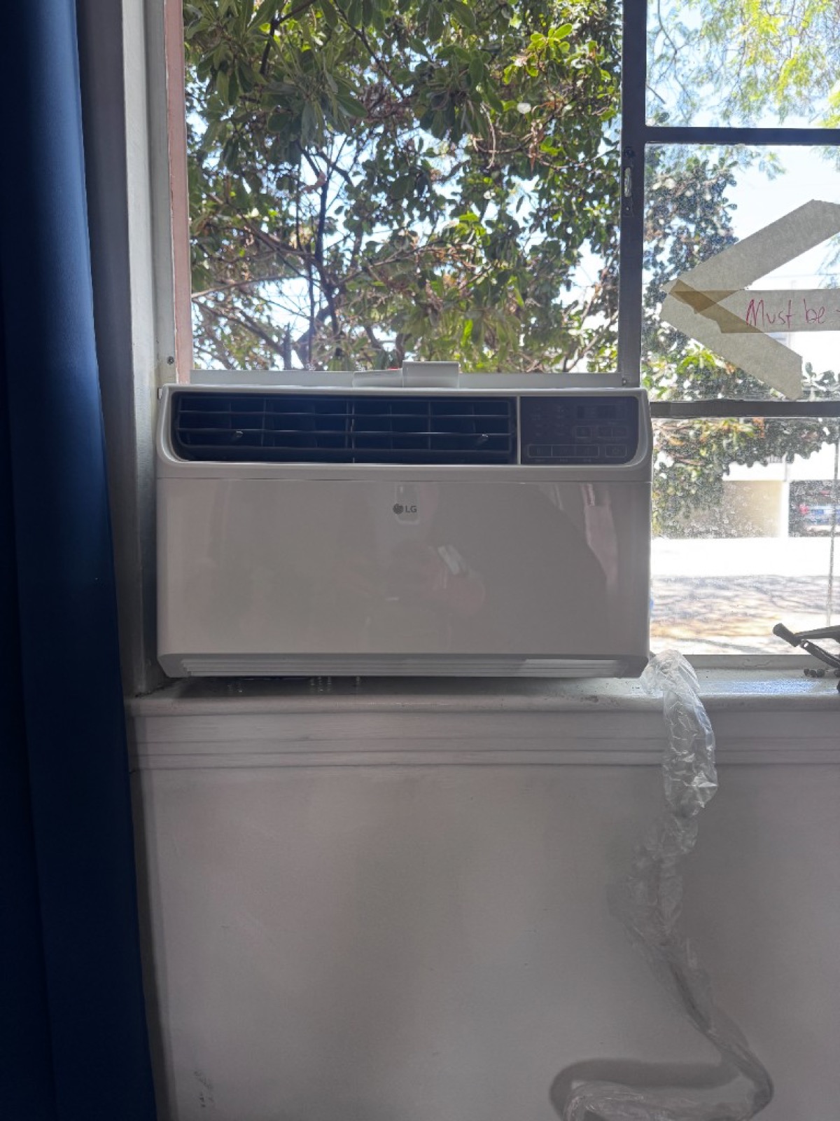 LG window AC unit after installation